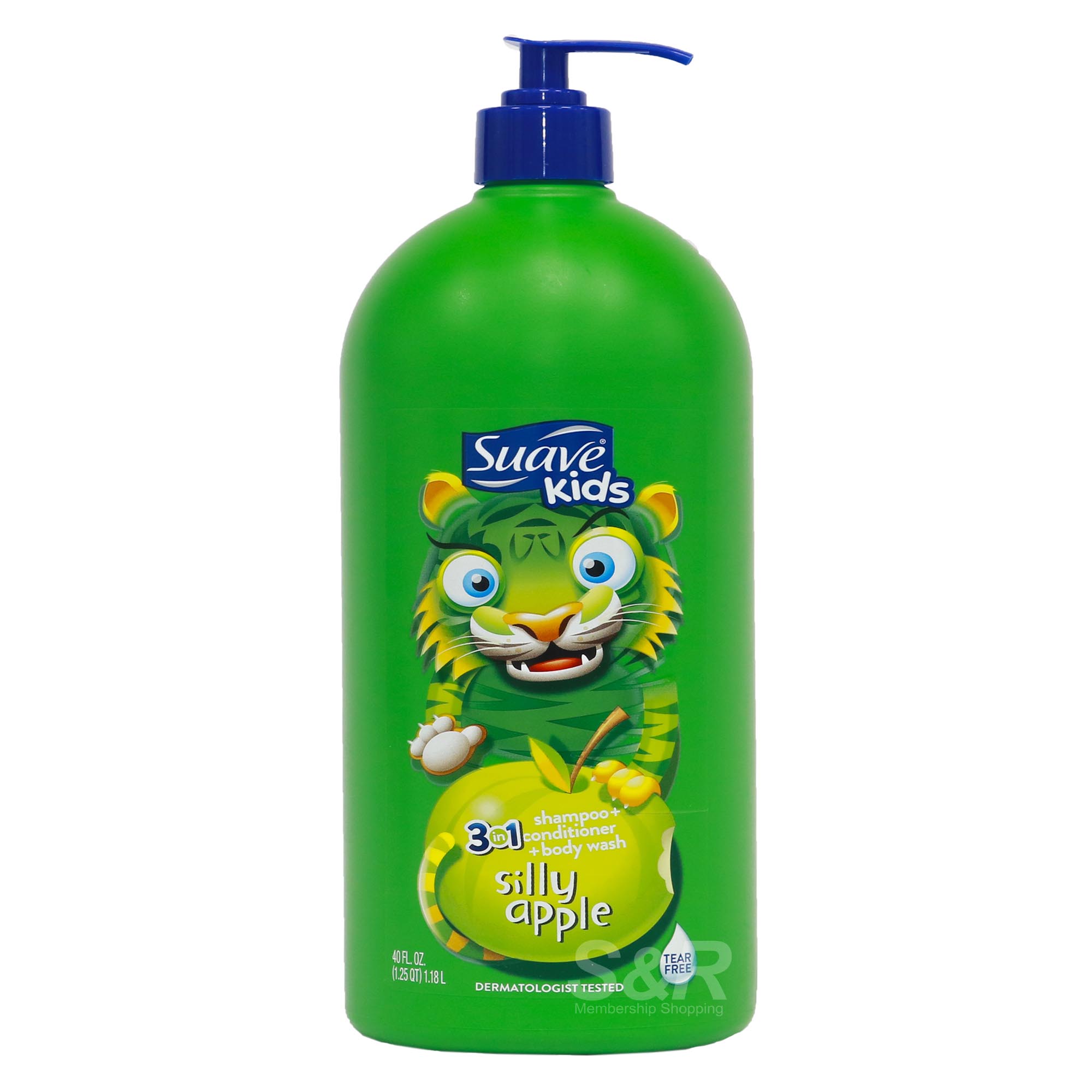 Suave Kids Silly Apple 3-in-1 Shampoo + Conditioner + Body Wash 1.18L